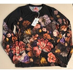 Sz S Johnny Was Janie Favorite Flare Bell  Sleeve  Beckett Dark Floral Soft Fall